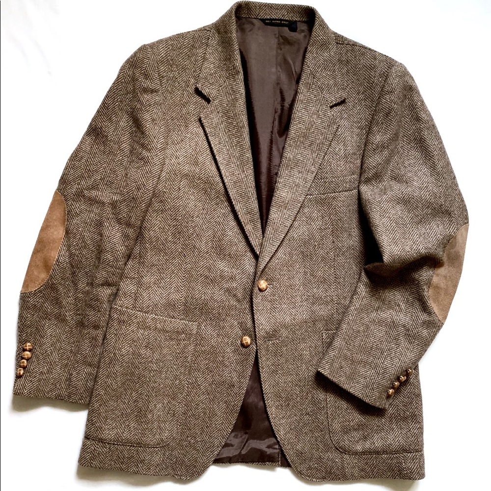 Men’s Textured Brown Lined Sportcoat Size 38S